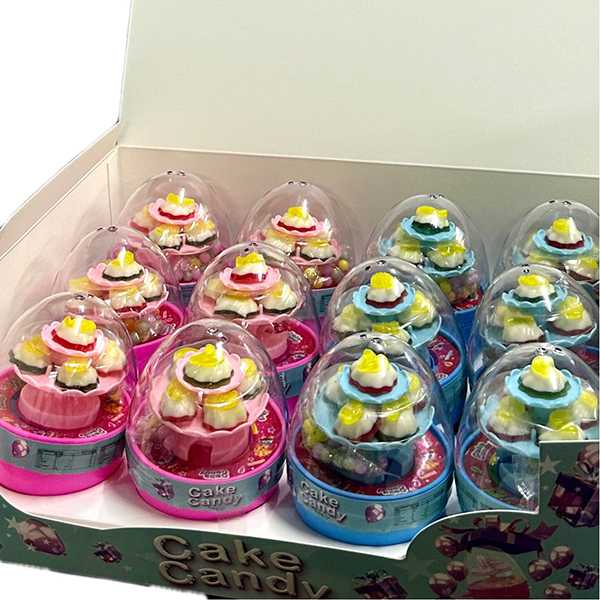 Cake gummy candy toy supplier, cake lottery machine toy fruit flavored gummy candy (1)