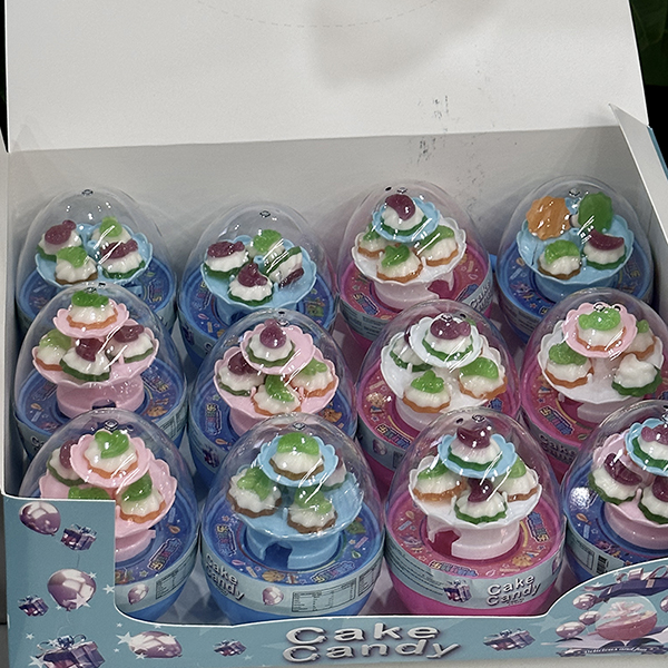 Cake gummy candy toy supplier, cake lottery machine toy fruit flavored gummy candy (3)