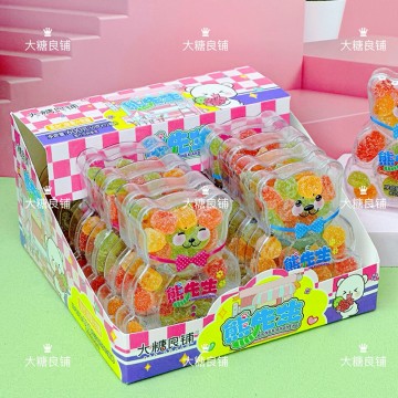 Mr. Bear's cute-shaped design toy candy factory's colorful fruit soft jellly