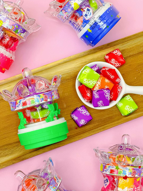 Candy Toy Supplier Carousel Candy Chocolate beans Raspberry Gummy Chewy Fruit Jelly (4)