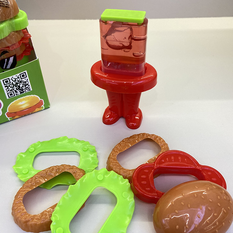 Candy Toy Supplier Fruit Jam Candy Funny Burger Hair Candy (2)
