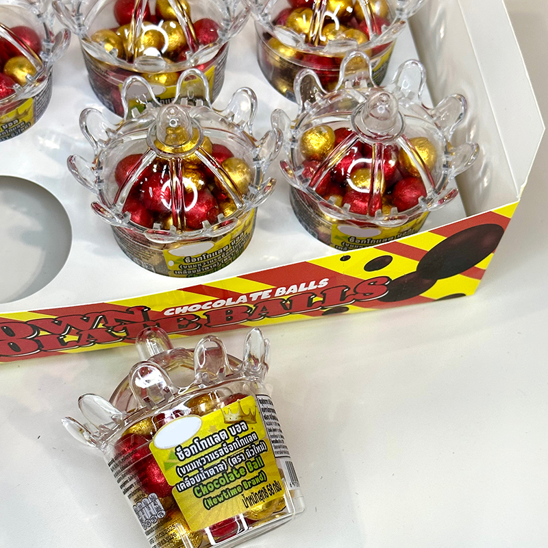 Crown shaped Toy Golden Crown Chocolate Ball Toy Candy Factory (1)