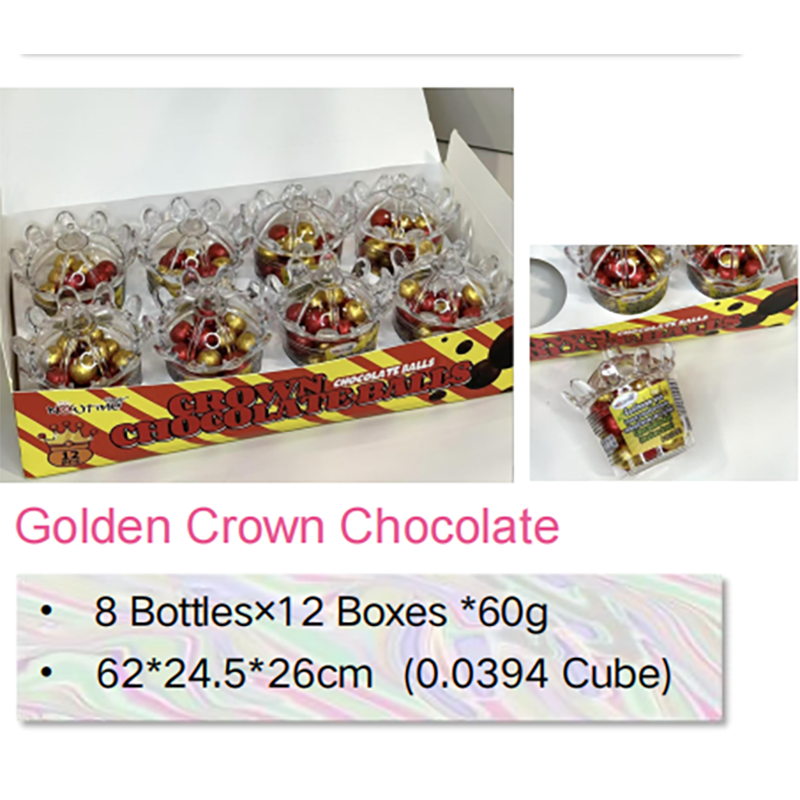Crown shaped Toy Golden Crown Chocolate Ball Toy Candy Factory (1)