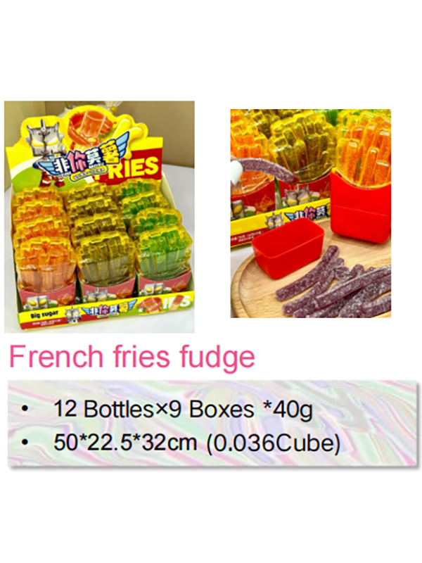 Fruit Flavor Soft Candy Funny French fries fudge Candy toy Factory (1)