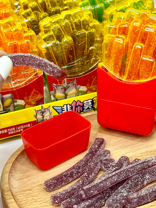 Fruit Flavor Soft Candy Funny French fries fudge Candy toy Factory (2)