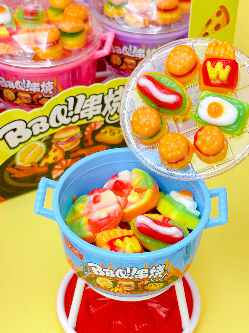 Funny Candy Toy Manufacturer Fruit Flavor gummy Candy BBQ Grill (3)