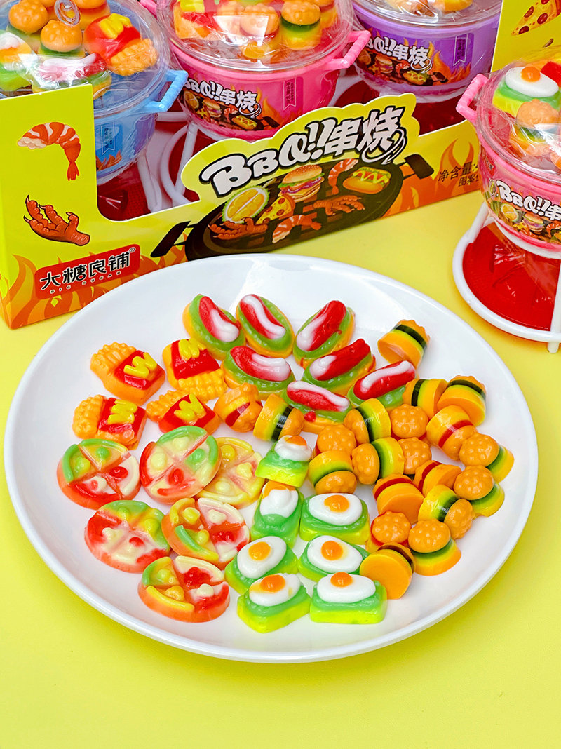 Funny Candy Toy Manufacturer Fruit Flavor gummy Candy BBQ Grill (4)