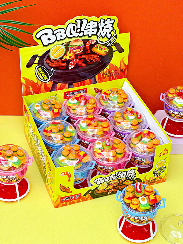 Funny Candy Toy Manufacturer Fruit Flavor gummy Candy BBQ Grill (6)