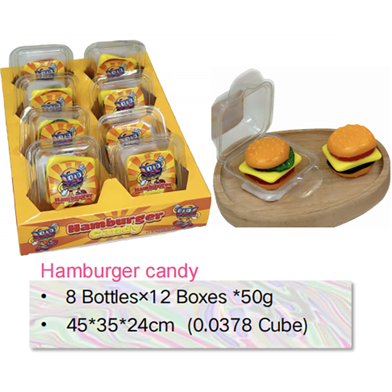 Boîte à hamburgers, bonbons, usine de jouets, simulation de bonbons à hamburger, bonbons multicouches, saveur de fruits sucrés, gelée douce (1)