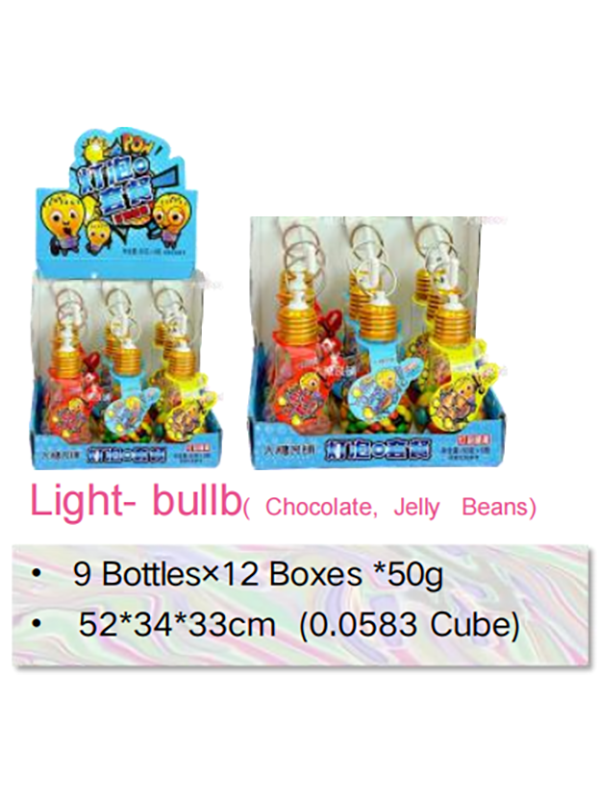 Light- bullb Toy Manufacturer Mixed Fruit Jelly Beans Soft Jelly With Chocolate beans (1)