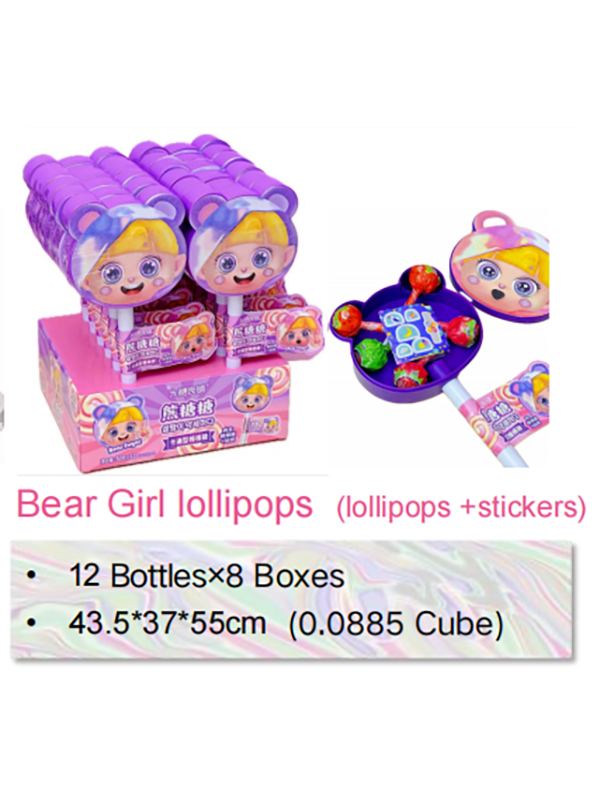 Lollipops Manufacturer Cute Bear Lollipop Candy Toy (1)