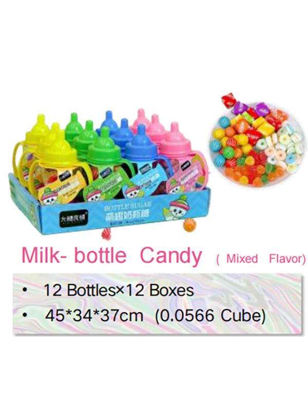 Milk- bottle desigh Candy Toy Factory Mixed Flavor  Candy Whistling Candy Swiss Candy Juice Soft Candy Jelly Bean (1)