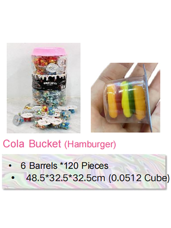 Oversized Cola Bucket Candy Toy Factory Hamburger Gummy (1)