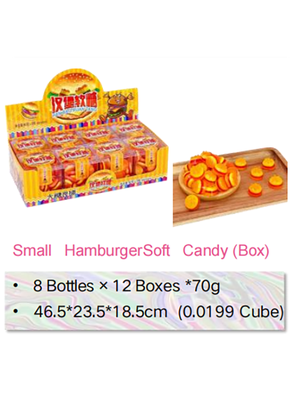Square Box Burger Candy Toy Factory Sweet and Sour Burger Shaped Candy (1)