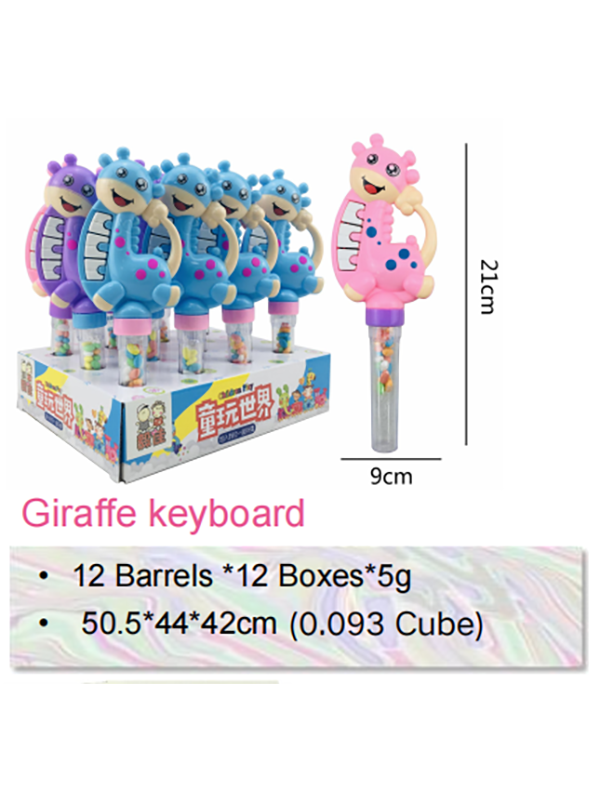 Toy Candy Supplier  fun Giraffe keyboard Mixed Fruit Flavor Candy (1)