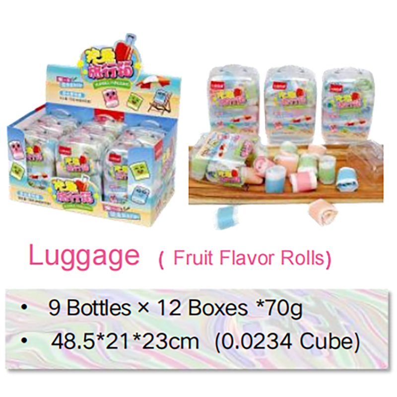 Travel box shaped toy bags, fruit flavored rolls, candy toy manufacturers (1)
