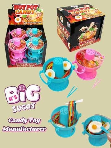 The toy candy manufacturer "Creative Hot Pot Toy Happy Soft Candy Snacks" started eating the candies.