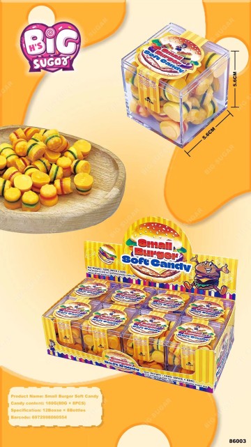 Square Box Burger Candy Toy Factory Sweet and Sour Burger Shaped Candy