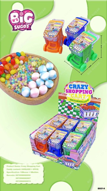 Sweet JellyBeans Crazy Shopping Cart Candy With Toy Candy Supplier