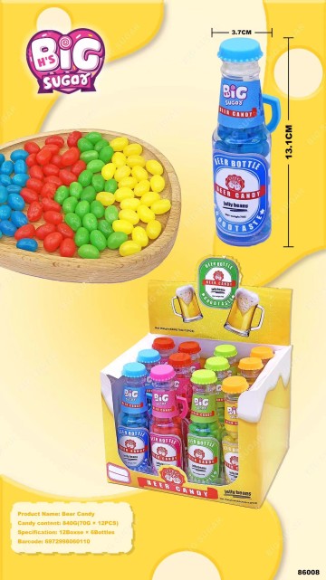 Fruit flavored jelly bean simulation beverage bottle toy candy factory Berry Hammer