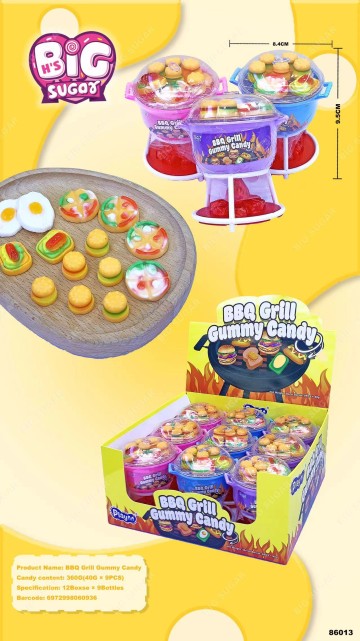Funny Candy Toy Manufacturer Fruit Flavor gummy Candy BBQ Grill