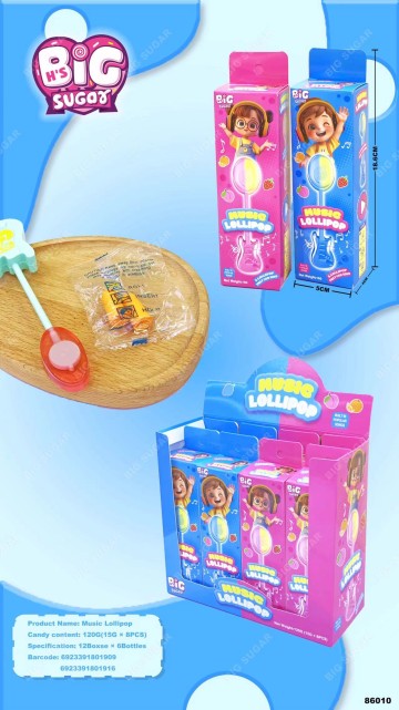 Fruit flavored candy fun music lollipop toys candy factory