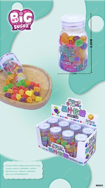 Bottled gummy candy toy factory juice gummy mixed fruit flavors