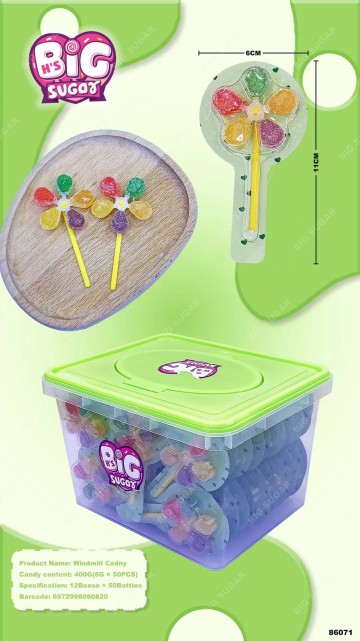 Mixed fruit Soft Candy Toy Supplier Cute Windmill Candy