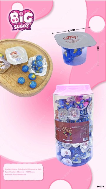 Large Cola Bucket Candy toy supplier Mellow Chocolate Ball Candy