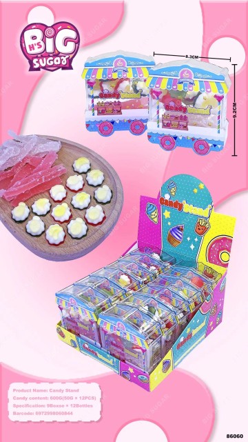 Summer Fruit Stand Candy Toy Factory Sweet Gummy And Fruit Roll Soft Jelly