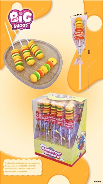 Burger Box Candy Toy Supplier Multi Layer Burger Gummies Sweet and Sour Gummies
