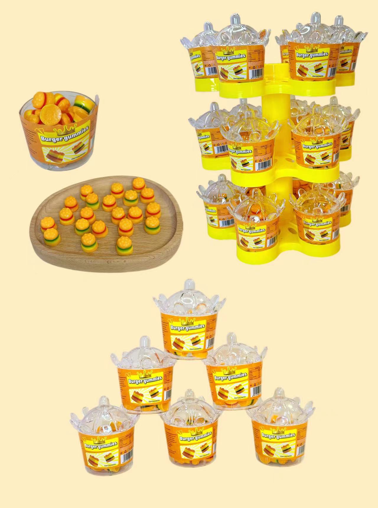 Hamburger-shaped candy fruit -flavored gummy candy