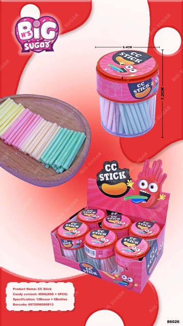 Candy Toy Supplier Beautiful CC Stick Mix Fruit Sweet Powder
