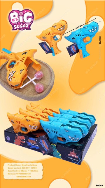 Fruit Flavor Fun Ding Gun lollipop Fun Candy toy Supplier sour sweet lollipop
