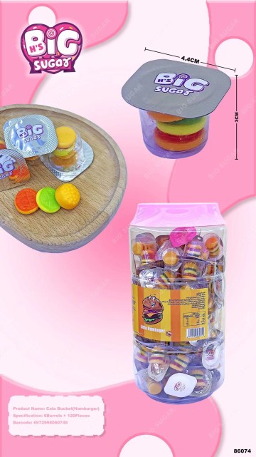 Oversized Cola Bucket Candy Toy Factory Hamburger Gummy