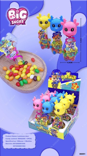 Mix JellyBeans Flashing Toy Deer Filled With Fruit Flavored JellyBeans Toy Candy Manufacturer