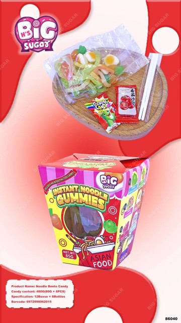 Creative candy manufacturing factory Noodle Bento mixed fruit gummies Candy