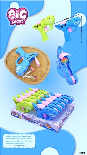 Mini Cute Fruit Flavor Ding Gun lollipop Candy toy Supplier