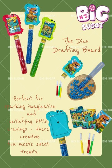 Dinosaur drawing board candy: creative graffiti gameplay and special flavors