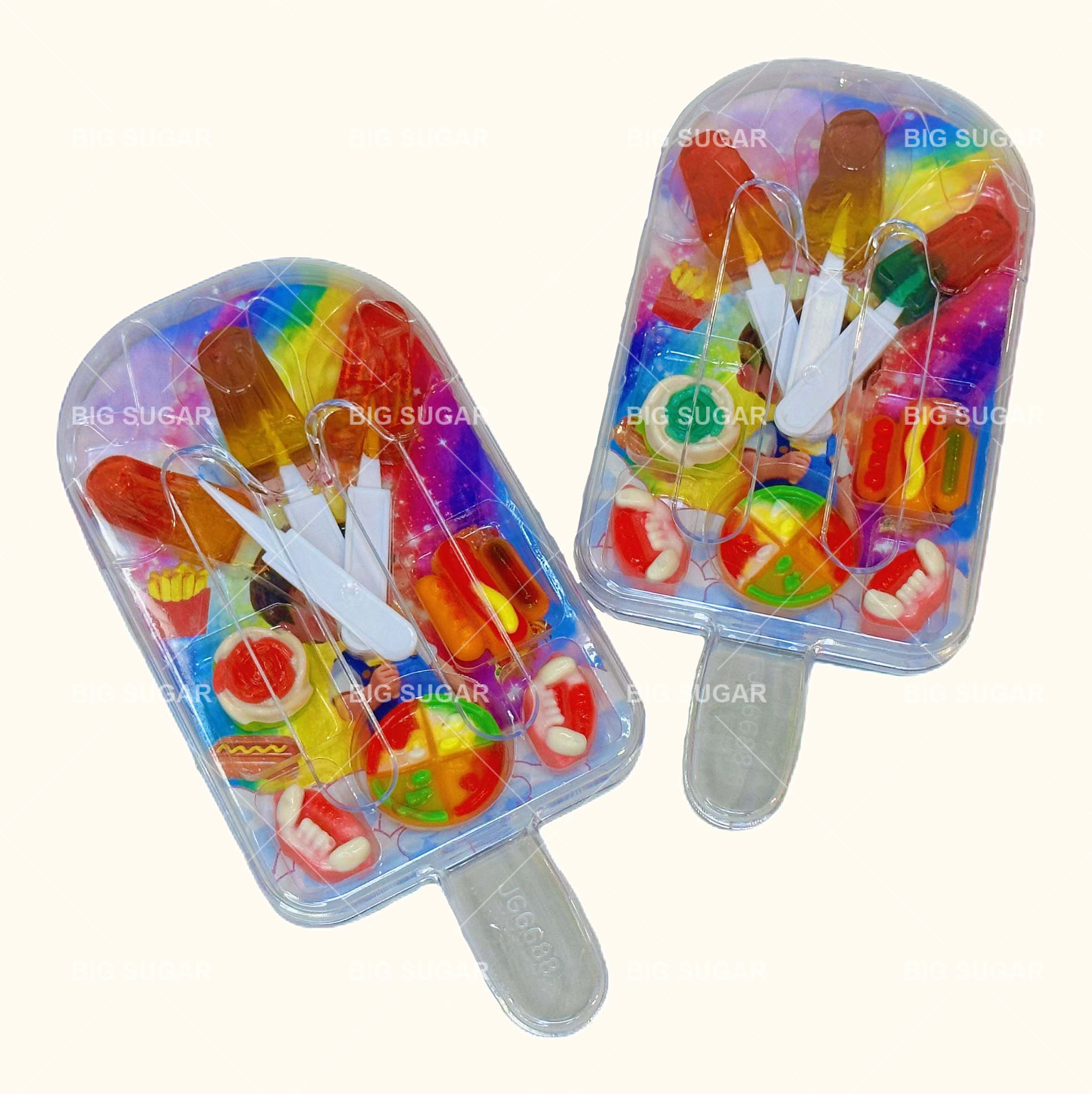 Cute candy toys popsicle multi-flavored soft candies children's snacks wholesale candy order.