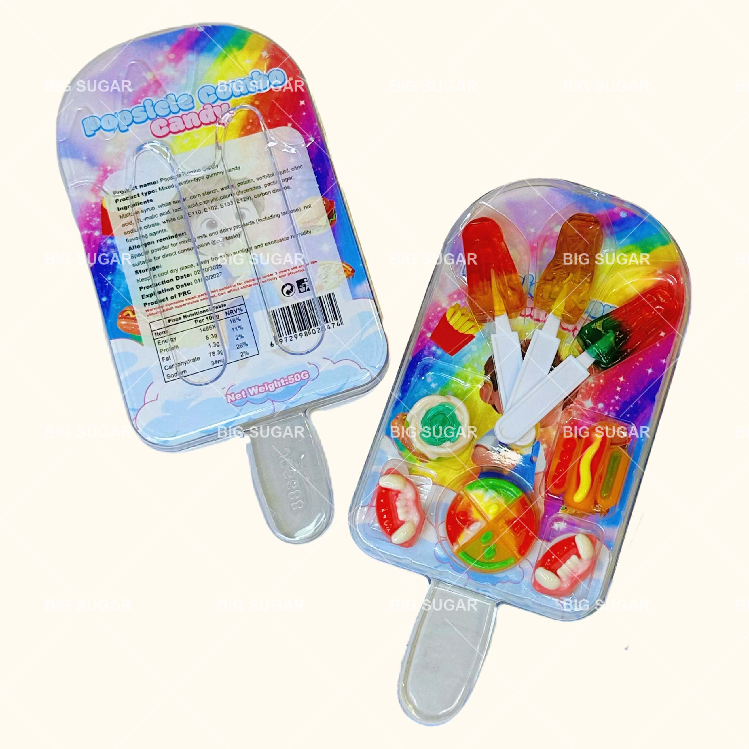 Cute candy toys popsicle multi-flavored soft candies children's snacks wholesale candy order.