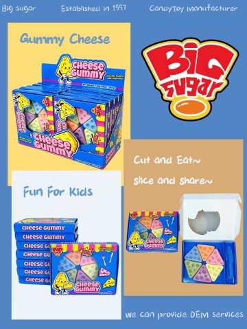 Cheese Gummy | XXL Cheese-Shaped Gummy Candy with Knife & Fork - Authentic Candy Toy Factory Original