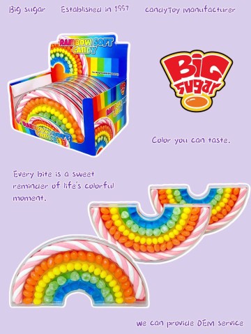 Rainbow gummies - Rainbow shaped mixed candy gift box candy toy factory wholesale