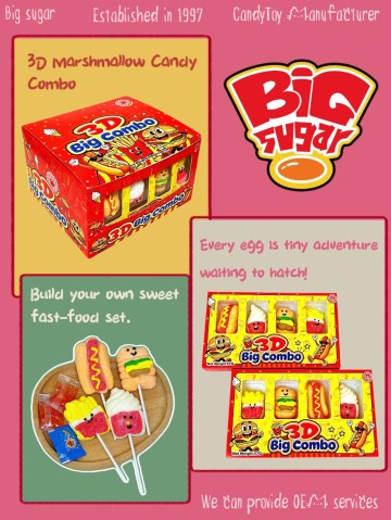 3D Big Combo Fast Food Marshmallow Candy Toy