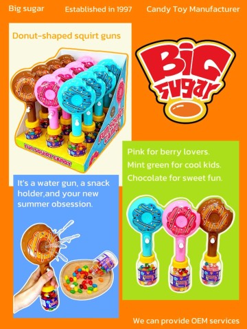 Fun Squirt Candy Water Gun | Donut Shaped Toy & Jelly Beans