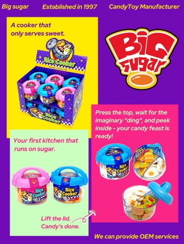 Mini Rice Cooker Candy Box with Breakfast Gummies - Pink/Blue