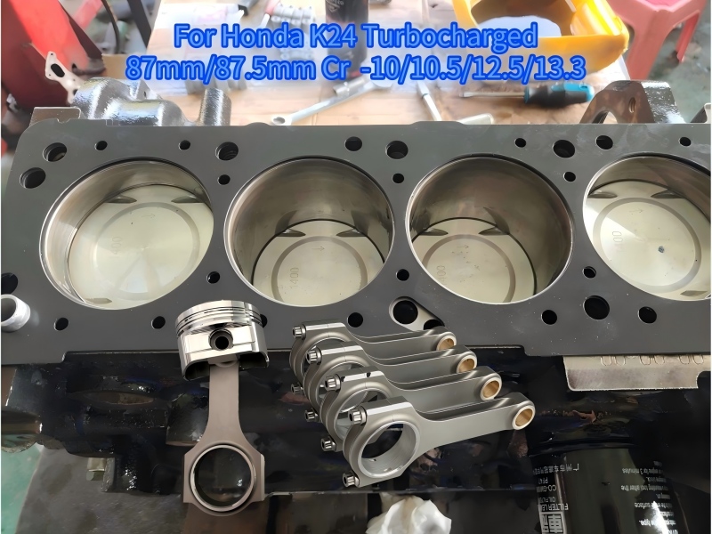 Forged Pistons an Rod kit For Honda  K20/K20A, K24 2.0/2.4L (turbocharged) performance use