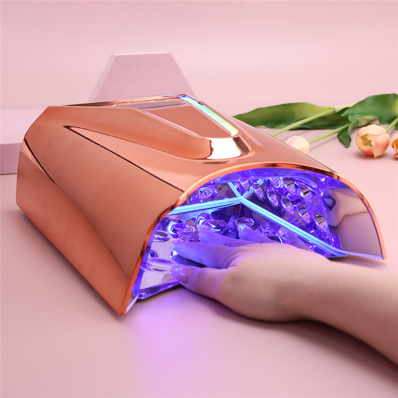 128W Rechargeable UV Nail Lamp for Gel Nails with Rainbow Atmosphere Light Professional Fast Charger Curing Lamp for Salon Home (12)