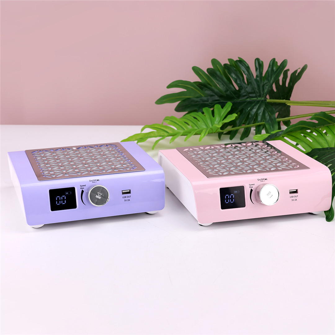 SN322 Nail Dust Collector with Reusable Filter Powerful Vacuum Fan Vent Dust Collector Extractor for Manicure Acrylic Gel Nail Polish