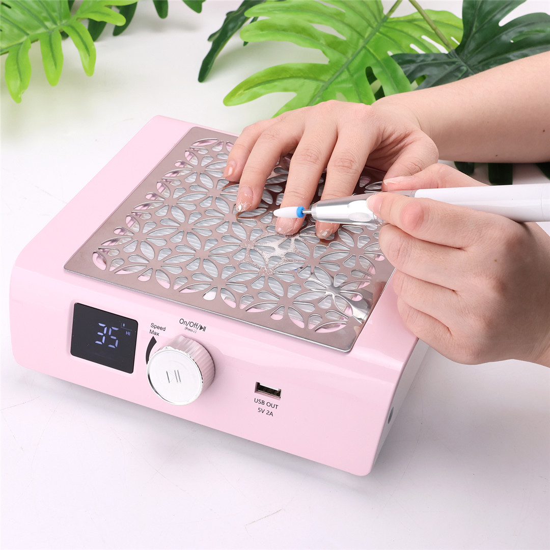 SN322 Nail Dust Collector with Reusable Filter Powerful Vacuum Fan Vent Dust Collector Extractor for Manicure Acrylic Gel Nail Polish (5).jpg